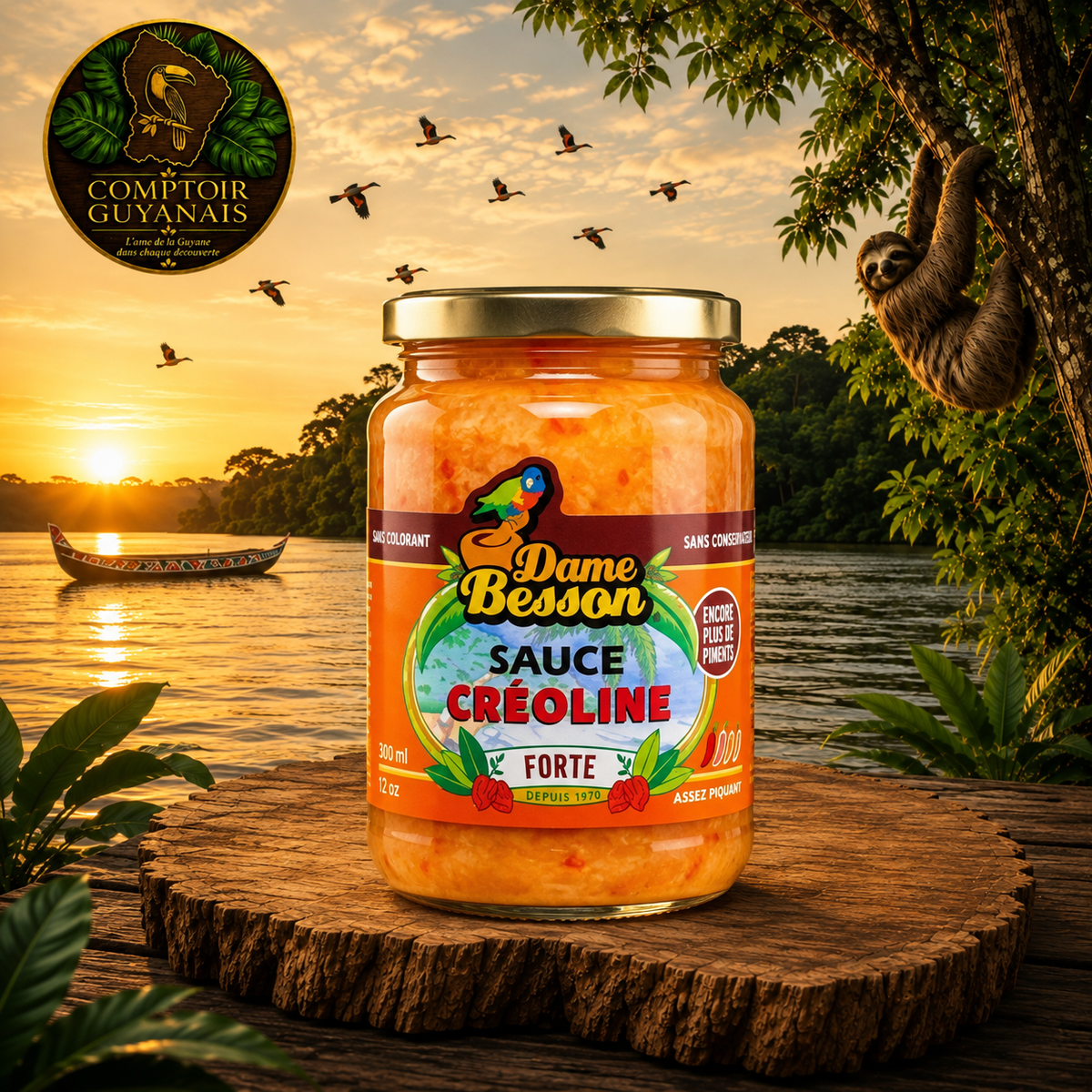 Sauce Créoline forte Dame Besson 320g