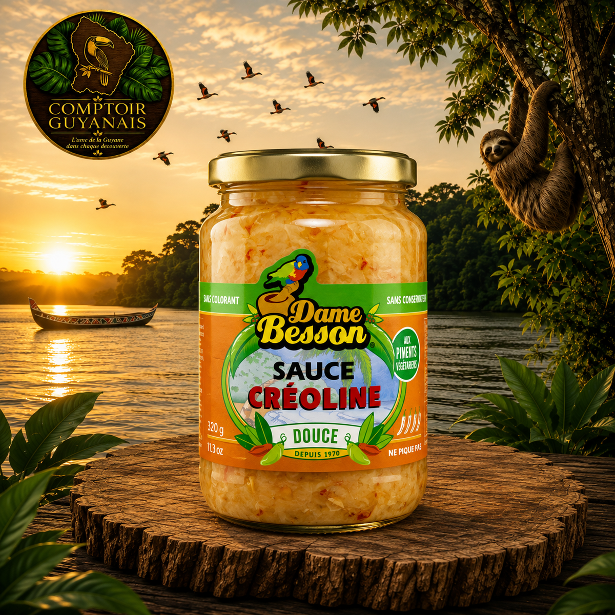 Sauce Créoline douce Dame Besson 320g